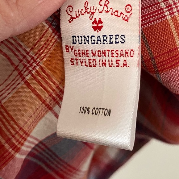 Lucky Brand Men’s Distinctive Western Red Button Down Shirt Size XL - Picture 5 of 11